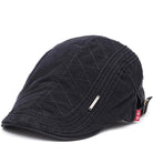 Flat Cap - Adjustable Canvas British Men's Cap-Flat Cap-Chaps London-Black-Chaps London