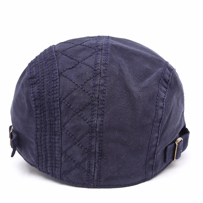 Flat Cap - Adjustable Canvas British Men's Cap-Flat Cap-Chaps London-Chaps London