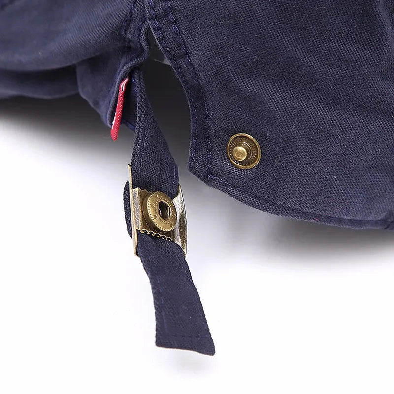 Flat Cap - Adjustable Canvas British Men's Cap-Flat Cap-Chaps London-Chaps London