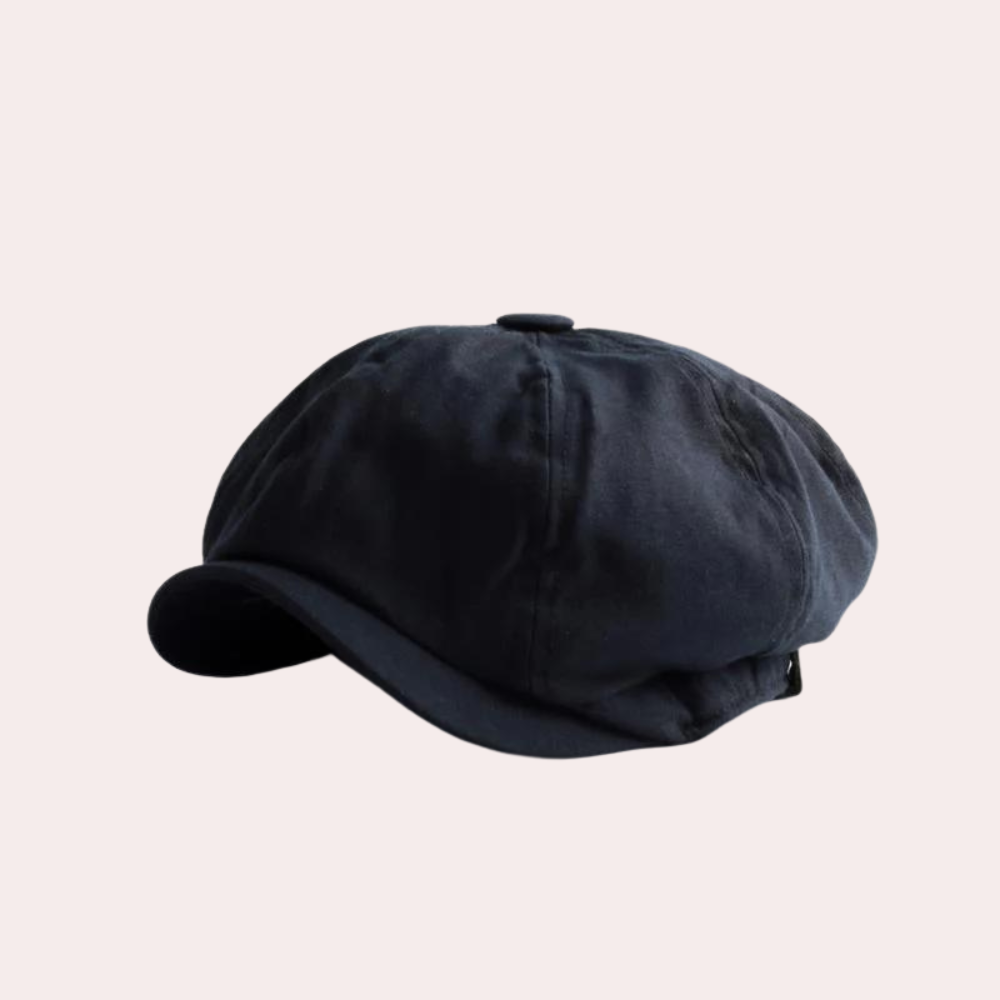 Flatcap | Retro | Vintage | Beret Hat | Men's Hat-Chaps London-Black-S-Chaps London