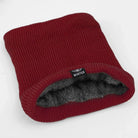 Fleece Collar - Knitted - Winter - Collar Scarf - Men's Winter Accessories-Scarf-Chaps London-Red-One size fits all-Chaps London