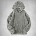 Fleece Hoodie - Men's Warm Teddy Pullover Hoodie-Hoodies-Chaps London-Light Gray-S-Chaps London