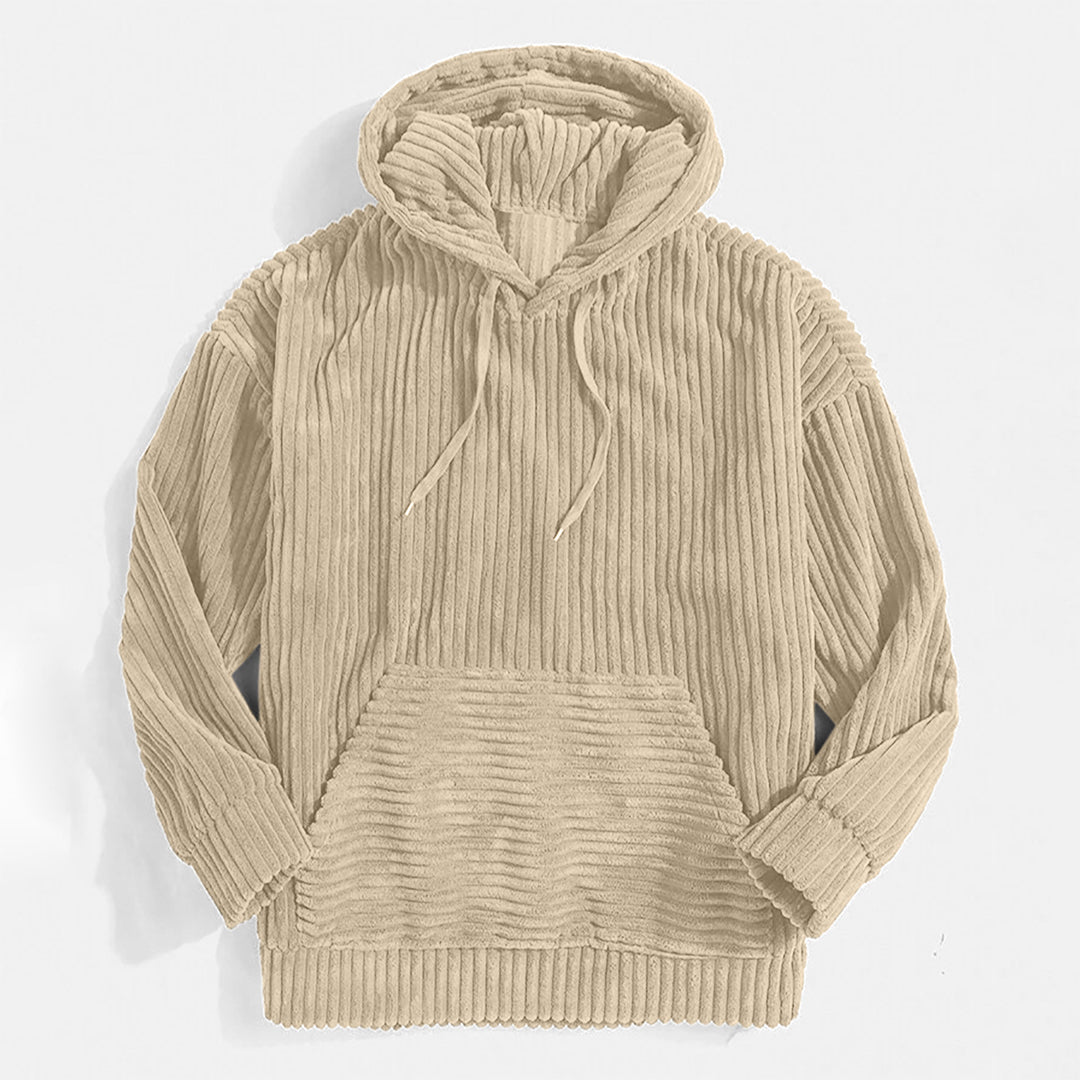 Fleece Hoodie | Warm | Kangaroo Pocket | Pullover Hoodie | Men's Hoodie-Chaps London-Beige-S-Chaps London