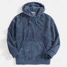 Fleece Hoodie | Warm | Kangaroo Pocket | Pullover Hoodie | Men's Hoodie-Chaps London-Blue-S-Chaps London