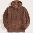 Fleece Hoodie | Warm | Kangaroo Pocket | Pullover Hoodie | Men's Hoodie-Chaps London-Brown-S-Chaps London