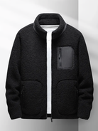 Fleece Jacket - Full Zip Warm Men's Fleece-Coats & Jackets-Chaps London-Black-XS-Chaps London