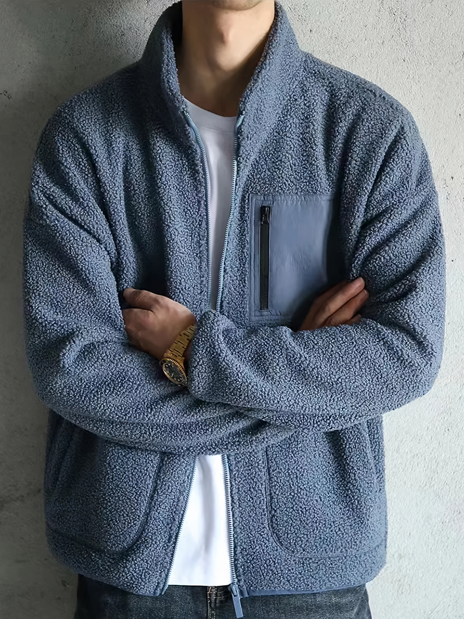 Fleece Jacket - Full Zip Warm Men's Fleece-Coats & Jackets-Chaps London-Chaps London