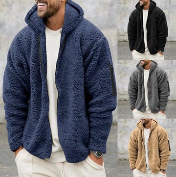 Fleece Jacket | Hooded | Full Zip | Teddy Jacket | Men's Jacket-Men Jackets-Chaps London-Chaps London