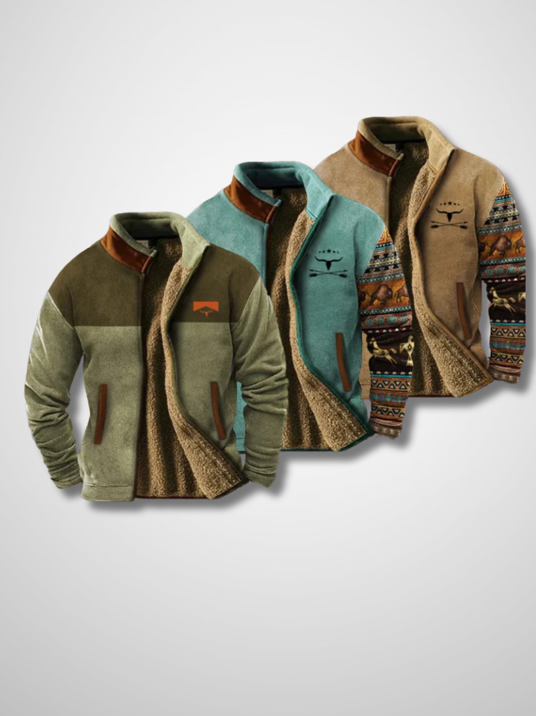 Fleece Jacket - Men's Warm Zip-Up Sherpa Lined Jacket for Winter-Fleece Jackets-Chaps London-Chaps London