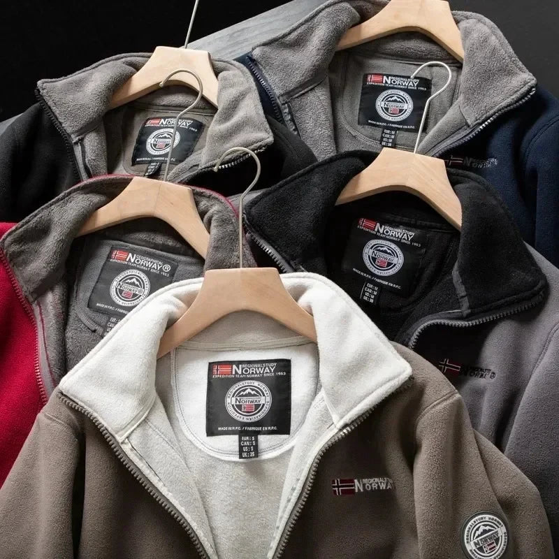Fleece Jacket | Warm | Pockets | Fleece Zip-Up Jacket | Men's Winter Clothes-Chaps London-Chaps London