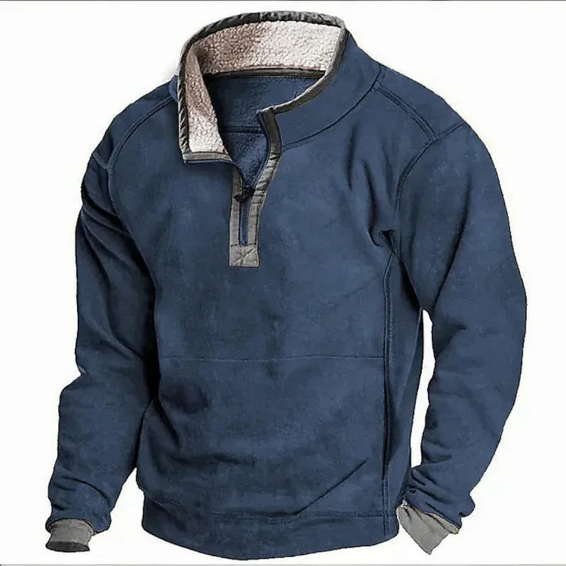 Fleece Jumper - Men's Half Zip Pullover-Men's Fleece Pullover-Chaps London-Chaps London