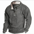 Fleece Jumper - Men's Half Zip Pullover-Men's Fleece Pullover-Chaps London-Gray-S-Chaps London