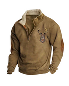 Fleece Jumper - Men's Warm Half Zip Winter Pullover-Fleece Sweater-Chaps London-Chaps London