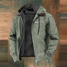 Fleece Lined Jacket - Hooded - Zip-Up - Autumn Jacket - Men's Jacket-Men's Fleece-Lined Hooded Jacket-Chaps London-Green-XXS-Chaps London
