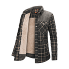 Fleece Lined Jacket - Men's Check Overshirt-Winterjacken-Chaps London-Army Green-XS-Chaps London