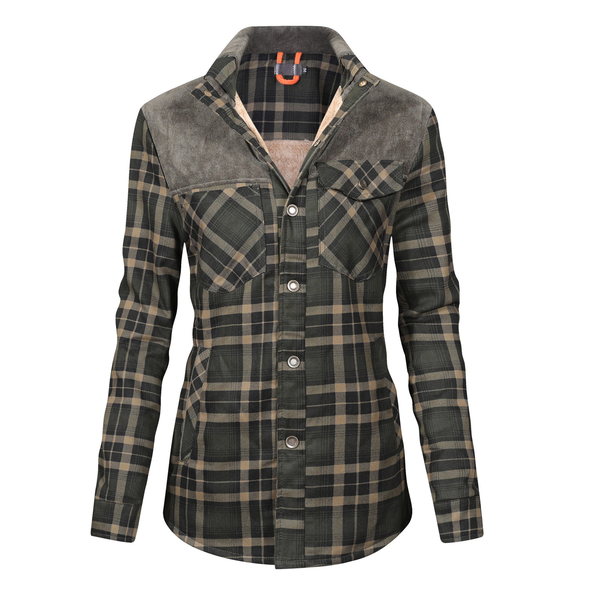 Fleece Lined Jacket - Men's Check Overshirt-Winterjacken-Chaps London-Chaps London