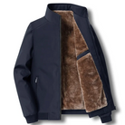 Fleece Lined Jacket - Windproof Zip Up Men's Jacket-Mens Jacket-Chaps London-Blue-S-Chaps London