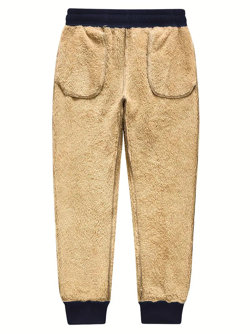 Fleece Lined Joggers - Warm - Black - Winter Sweats - Men's Joggers-Sweatpants-Chaps London-Chaps London