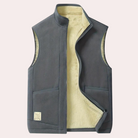 Fleece Vest | Zip-Up | Bodywarmer | Winter Vest | Men's Gilet-Men Winter Vest-Chaps London-Gray-S-Chaps London