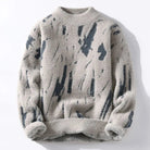 Fluffy Jumper - Men's Warm Knitted Winter Pullover-Sweaters-Chaps London-Light Grey-S-Chaps London