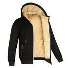 Fur Lined Hoodie - Warm - Zip-Up - Winter Hoodie - Men's Hoodie Jacket-Coats & Jackets-Chaps London-Black-S-Chaps London