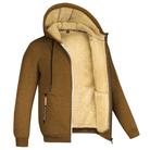 Fur Lined Hoodie - Warm - Zip-Up - Winter Hoodie - Men's Hoodie Jacket-Coats & Jackets-Chaps London-Brown-S-Chaps London