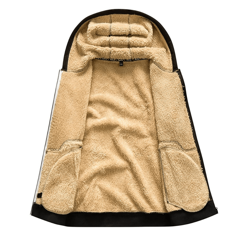 Fur Lined Hoodie - Warm - Zip-Up - Winter Hoodie - Men's Hoodie Jacket-Coats & Jackets-Chaps London-Chaps London