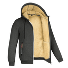 Fur Lined Hoodie - Warm - Zip-Up - Winter Hoodie - Men's Hoodie Jacket-Coats & Jackets-Chaps London-Dark Grey-S-Chaps London
