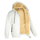 Fur Lined Hoodie - Warm - Zip-Up - Winter Hoodie - Men's Hoodie Jacket-Coats & Jackets-Chaps London-White-S-Chaps London