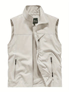 Gilet - Lightweight Sleeveless Outdoor Men's Gilet-Men's Vest-Chaps London-Beige-XS-Chaps London