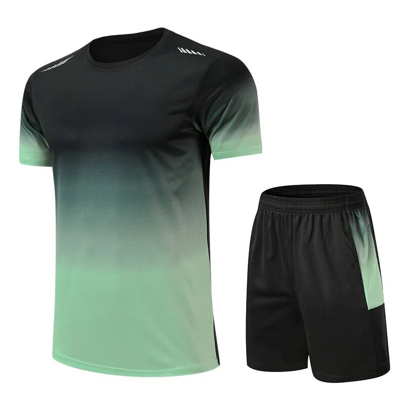 Gym Co Ord Set - Men's Quick Dry Two Piece-Outfit Sets-Chaps London-Green-XS-Chaps London