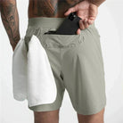 Gym Shorts - Lightweight Drawstring Men's Sport Shorts-Shorts-Chaps London-Green-S-Chaps London