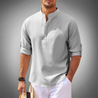 Half Button Shirt | Casual | Long Sleeve | Pullover Shirt | Men's Shirts-Shirts-Chaps London-Chaps London