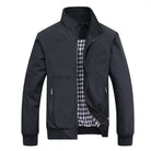 Harrington Jacket - Zip Up Men's Windbreaker Jacket-Men's Harrington Jacket-Chaps London-Black-S-Chaps London