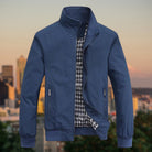Harrington Jacket | Zip-Up | Windproof | Bomber Jacket |Men's Jacket-Bomber Jacket for Men-Chaps London-Blue-M-Chaps London