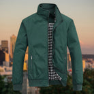 Harrington Jacket | Zip-Up | Windproof | Bomber Jacket |Men's Jacket-Bomber Jacket for Men-Chaps London-Green-M-Chaps London