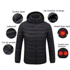Heated Puffer Jacket - Hooded Men's Winter Jacket-Men’s Heated Winter Jacket-Chaps London-Chaps London