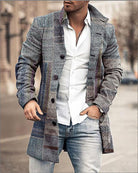 Men's Coat - Single Breasted - Windproof - Autumn Coat - Winter Coat-Coats-Chaps London-Light Colour Mix-S-Chaps London