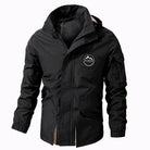 Hooded Windbreaker - Men's Waterproof Outdoor Jacket-Fashion Men Jacket Bomber Fall-Chaps London-Black-S-Chaps London
