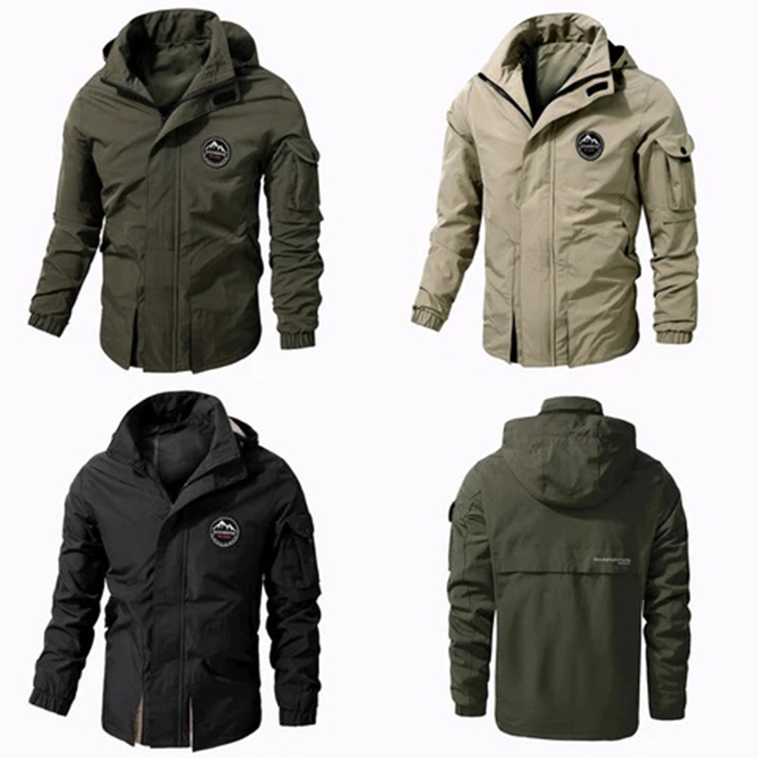 Hooded Windbreaker - Men's Waterproof Outdoor Jacket-Fashion Men Jacket Bomber Fall-Chaps London-Chaps London