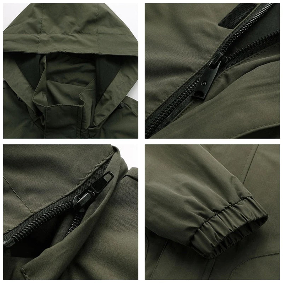 Hooded Windbreaker - Men's Waterproof Outdoor Jacket-Fashion Men Jacket Bomber Fall-Chaps London-Chaps London