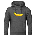 Hoodie - Banana Print - Kangaroo Pocket - Pullover Hoodie - Men's Hoodies-Hoodies & Sweatshirts-Chaps London-Dark Gray-S-Chaps London