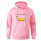 Hoodie - Banana Print - Kangaroo Pocket - Pullover Hoodie - Men's Hoodies-Hoodies & Sweatshirts-Chaps London-Pink-S-Chaps London