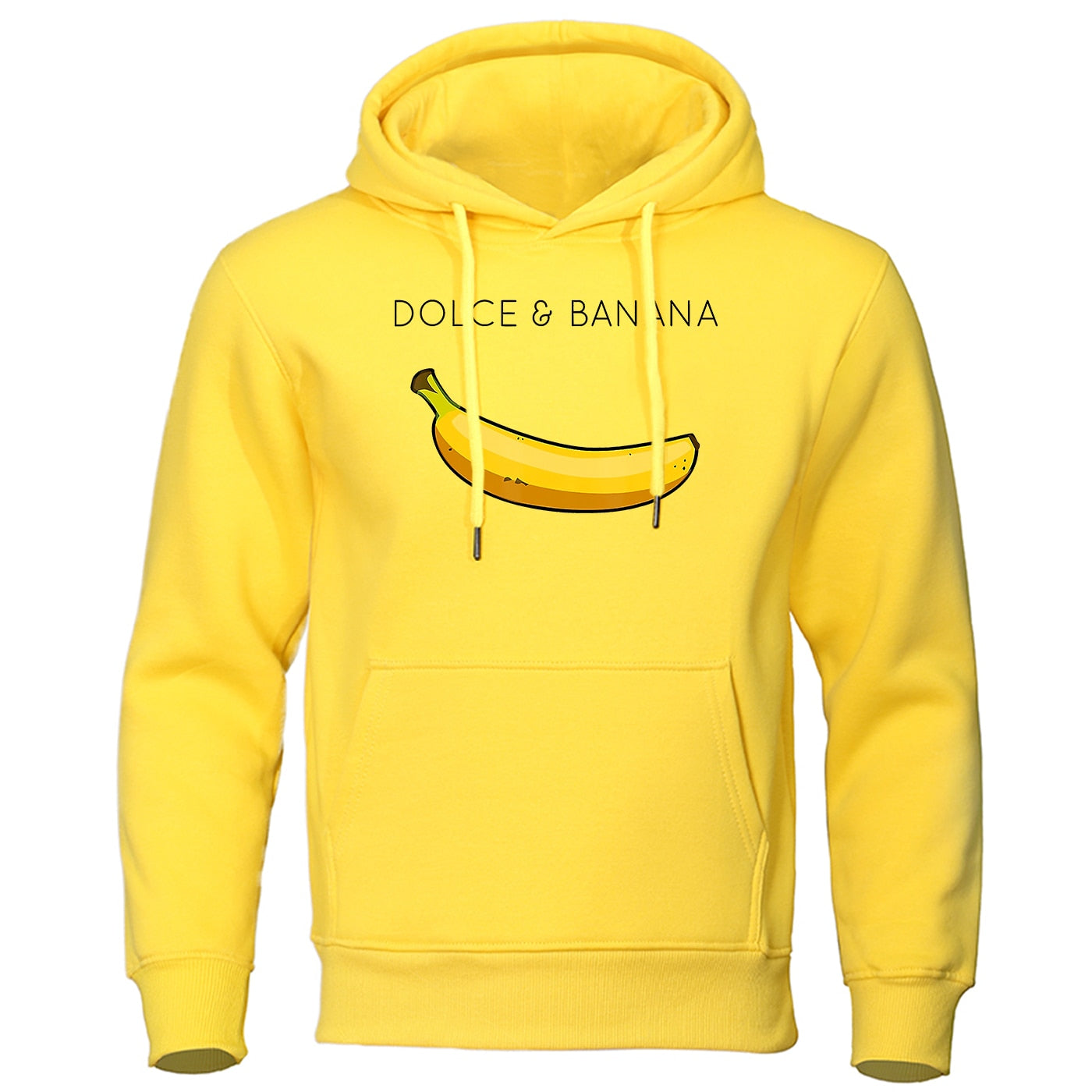 Hoodie - Banana Print - Kangaroo Pocket - Pullover Hoodie - Men's Hoodies-Hoodies & Sweatshirts-Chaps London-Yellow-S-Chaps London