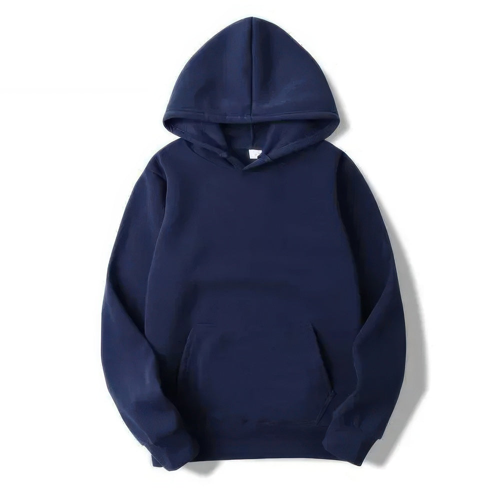 Hoodie - Warm Kangaroo Pocket Pullover Hoodie for Men and Women-Hoodies-Chaps London-Navy Blue-S-Chaps London