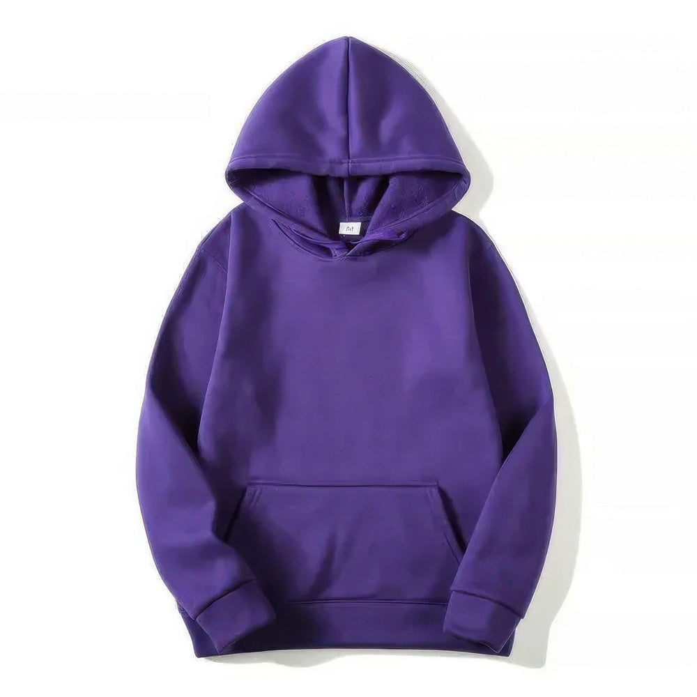 Hoodie - Warm Kangaroo Pocket Pullover Hoodie for Men and Women-Hoodies-Chaps London-Purple-S-Chaps London