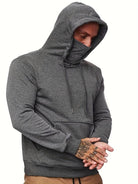 Hoodie with Face Mask - Pullover Pocket Men's Hoodie-Trui man-Chaps London-Chaps London