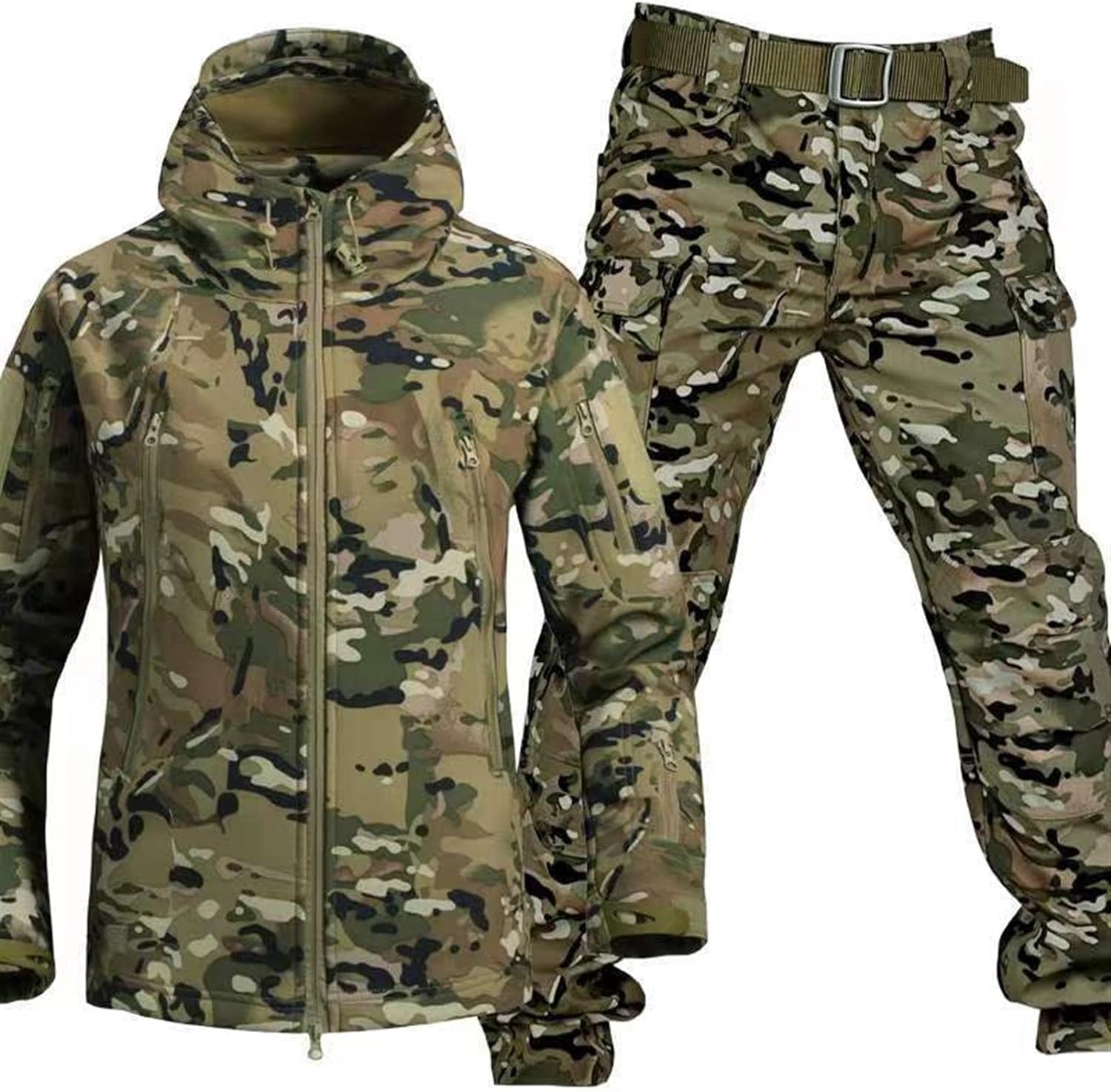 Jacket and Pants Set - Men's Tactical Outdoor Jacket and Cargo Pants-Men’s Tracksuit Set-Chaps London-Camouflage-S-Chaps London