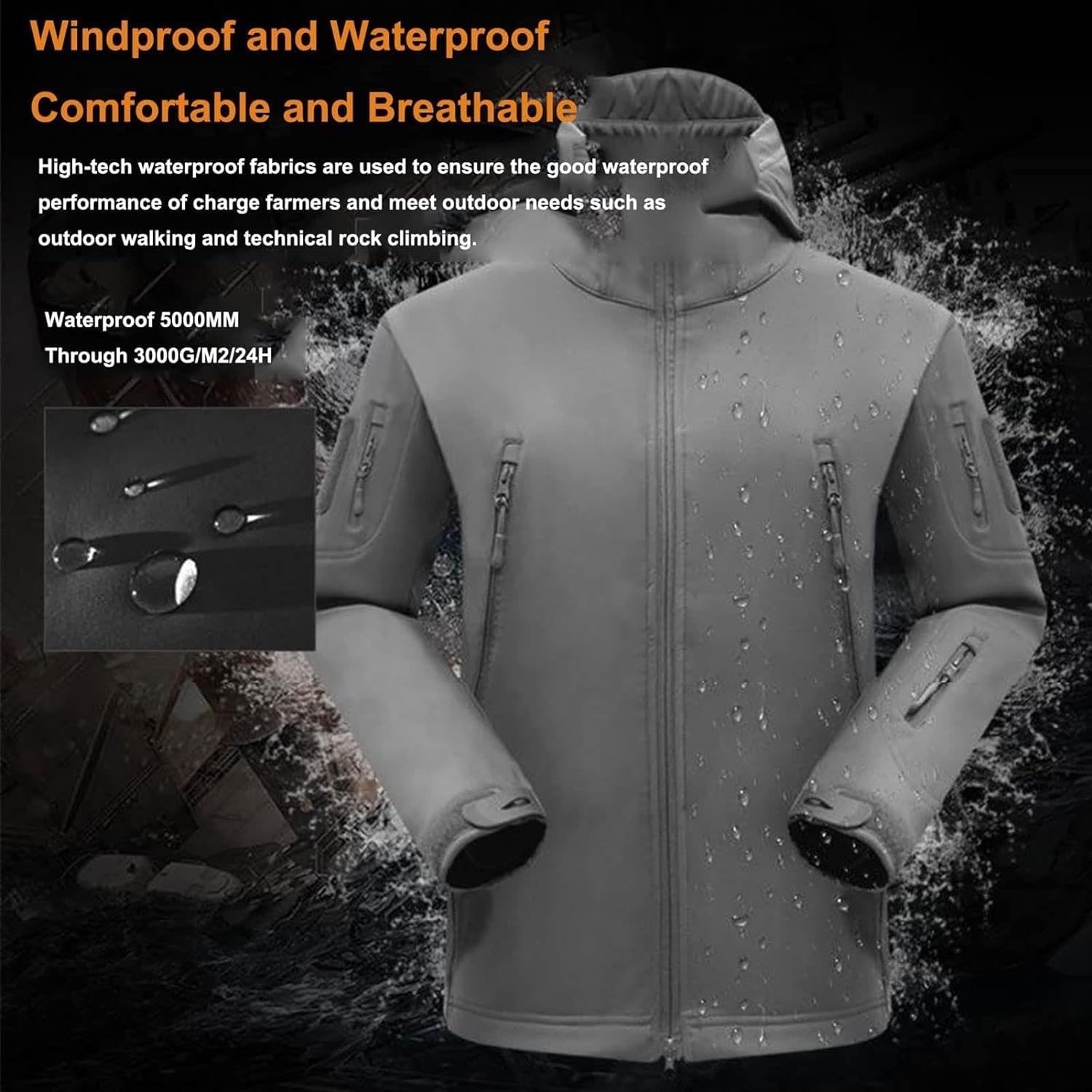 Jacket and Pants Set - Men's Tactical Outdoor Jacket and Cargo Pants-Men’s Tracksuit Set-Chaps London-Chaps London