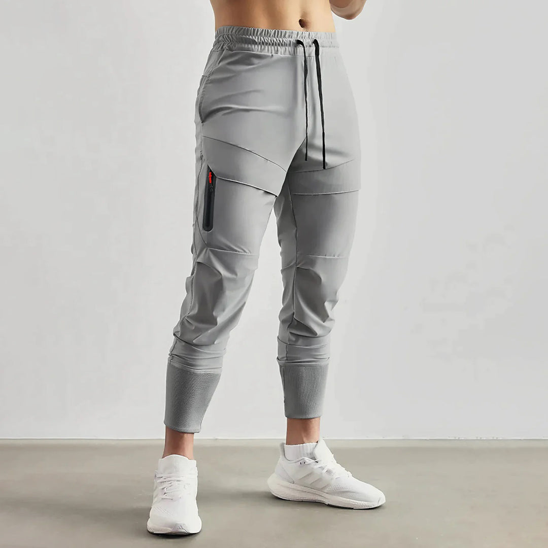 Joggers - Men's Lightweight Elastic Waist Activewear-Fashion Men Joggers All-year-Chaps London-Gray-S-Chaps London